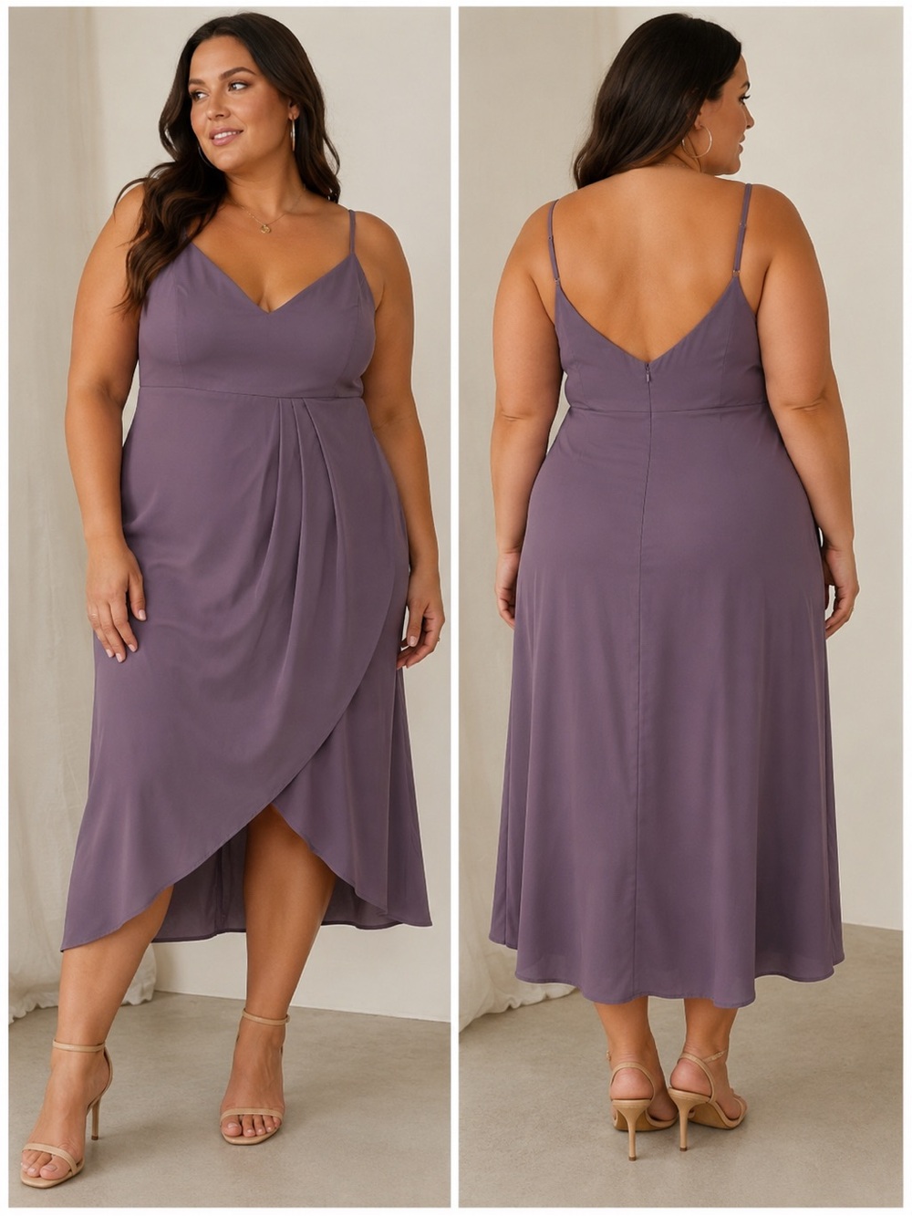 Lulus Reinette Mauve Purple Midi Dress